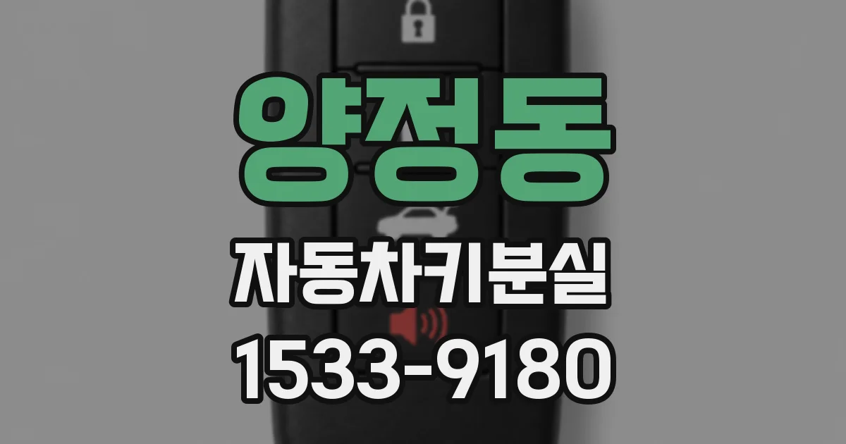 양정동 자동차키분실