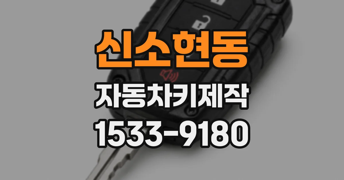 신소현동 자동차키제작