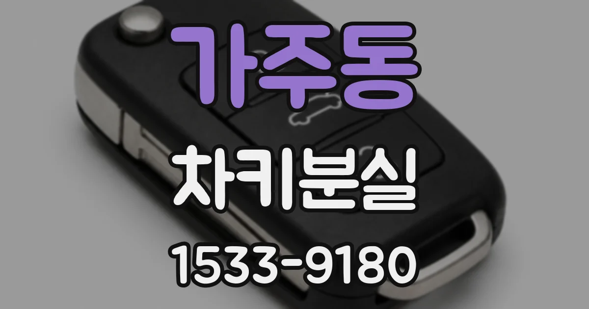 가주동 차키분실