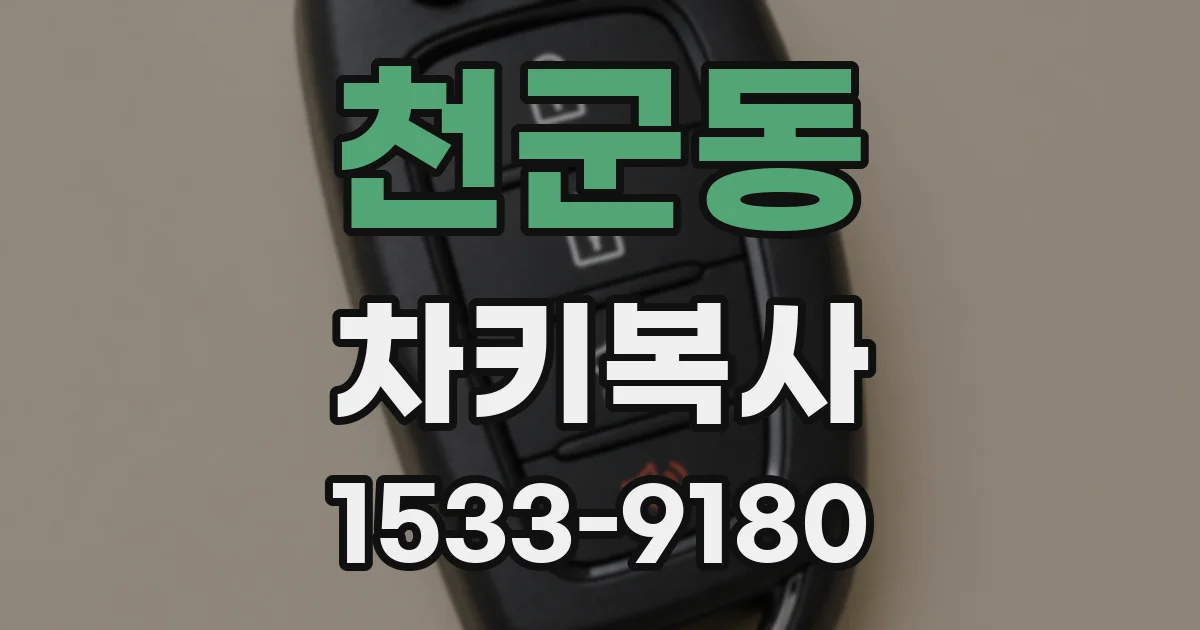 천군동 차키복사