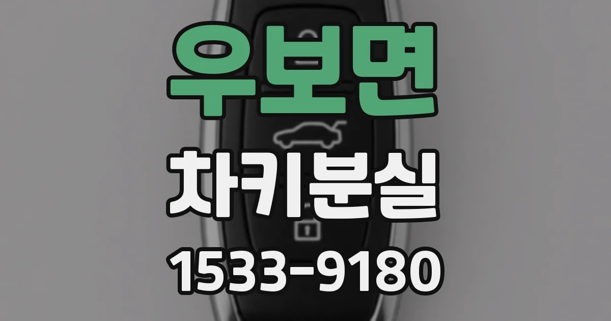 우보면 차키분실