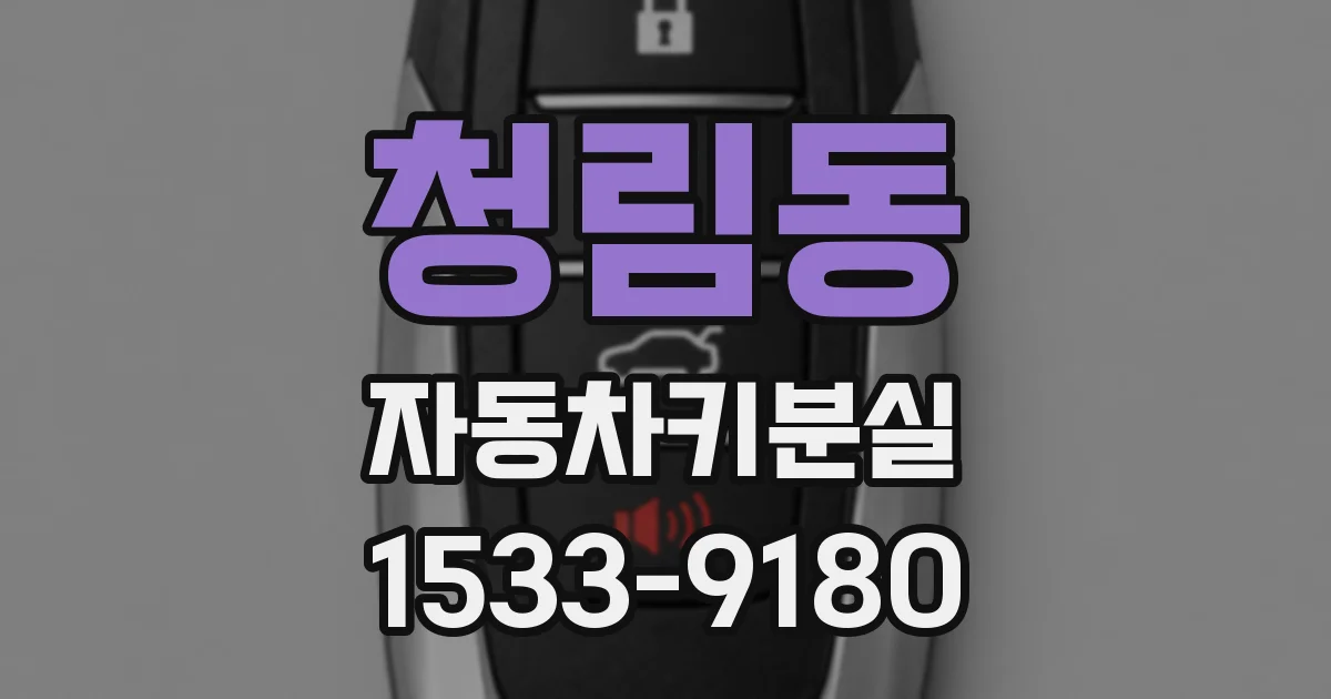 청림동 자동차키분실