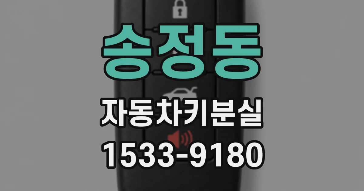 송정동 자동차키분실