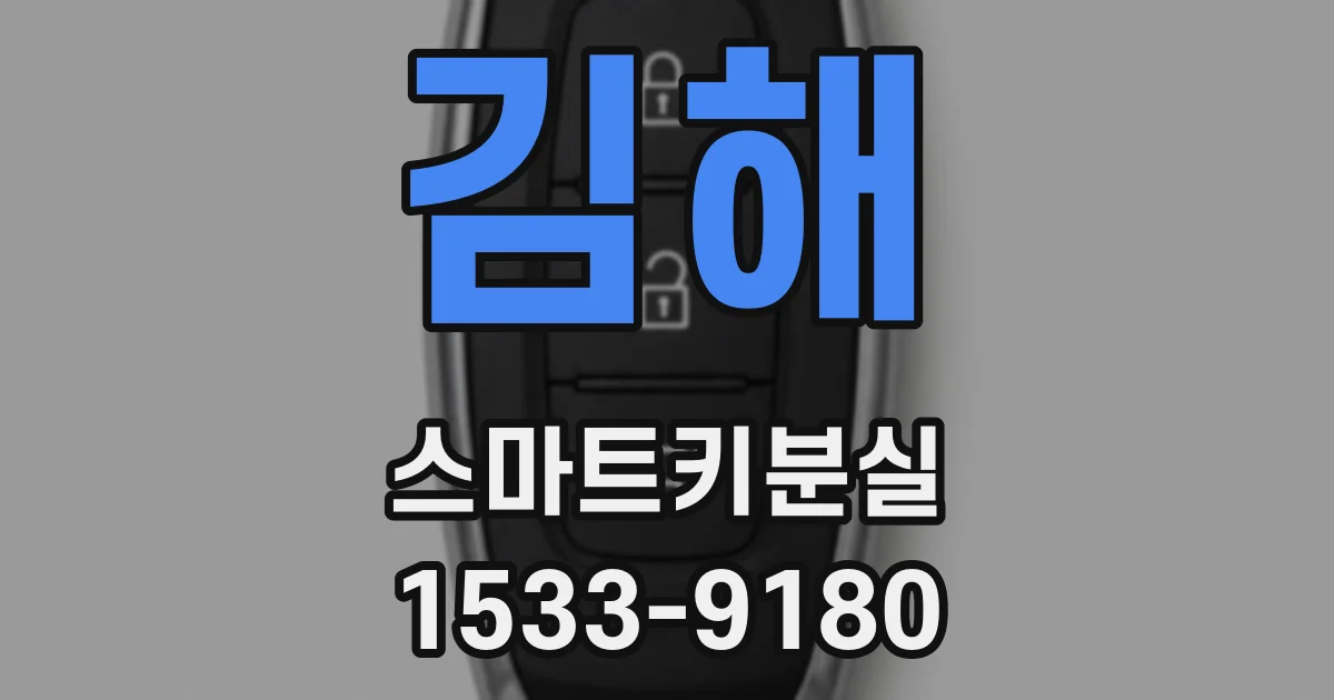 김해 스마트키분실