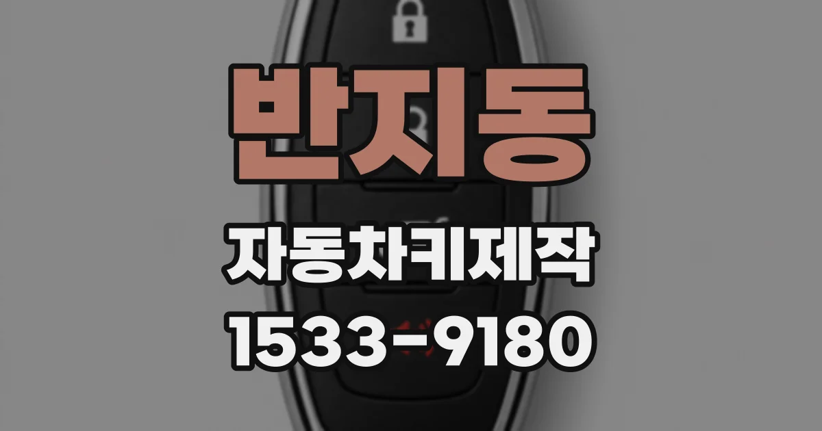 반지동 자동차키제작