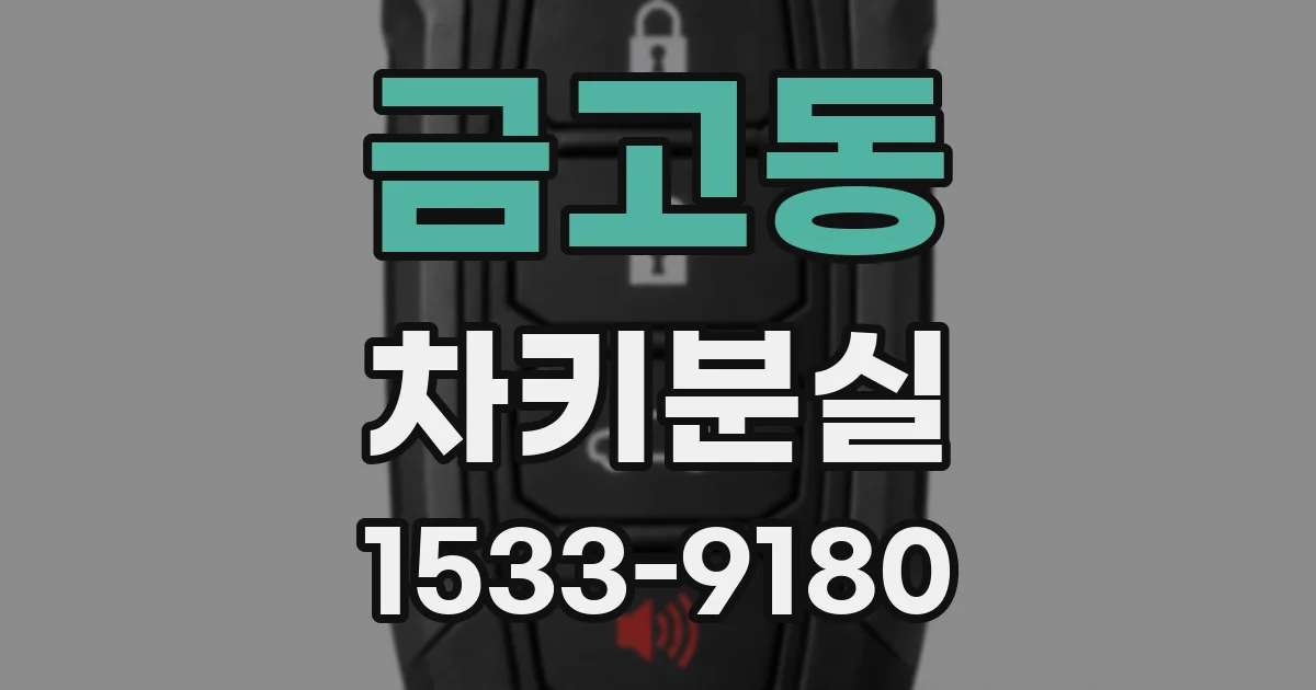 금고동 차키분실