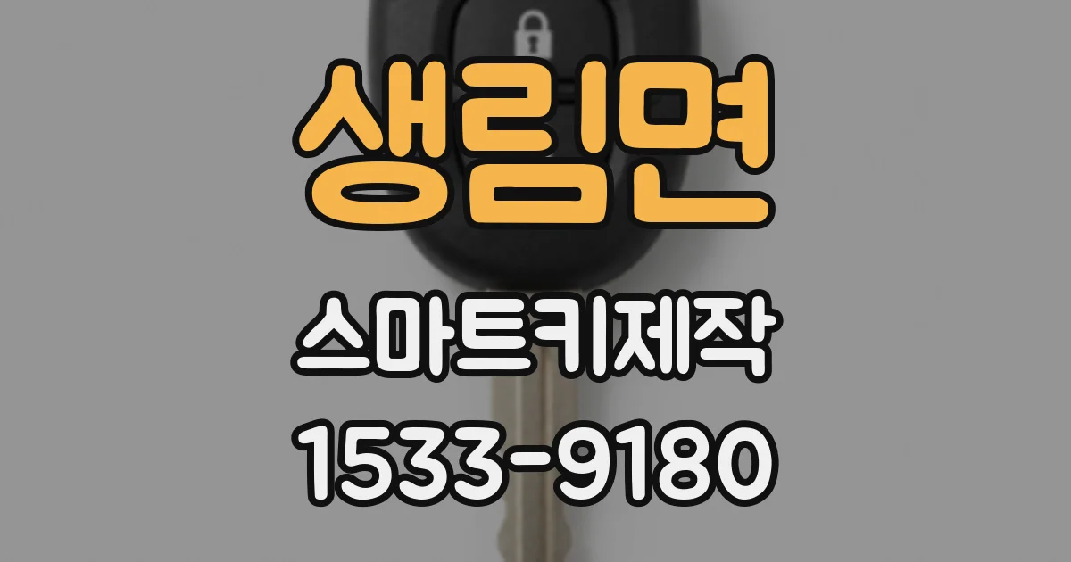 생림면 스마트키제작