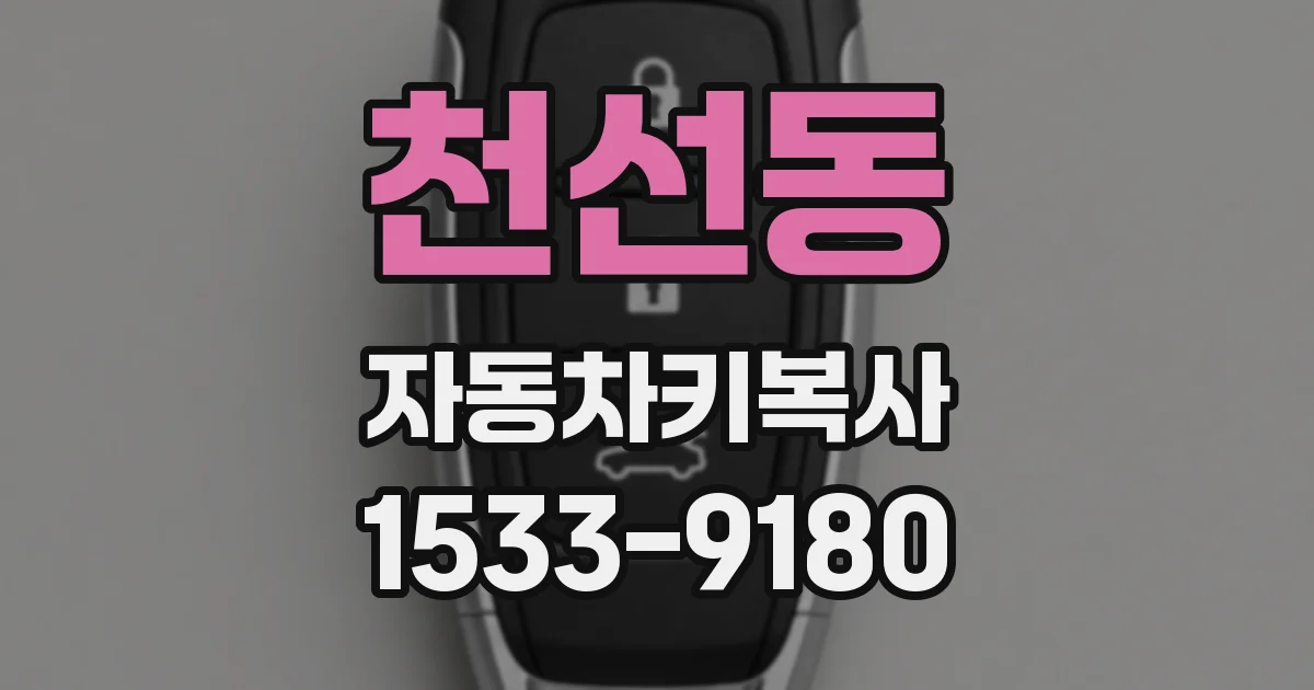 천선동 자동차키복사