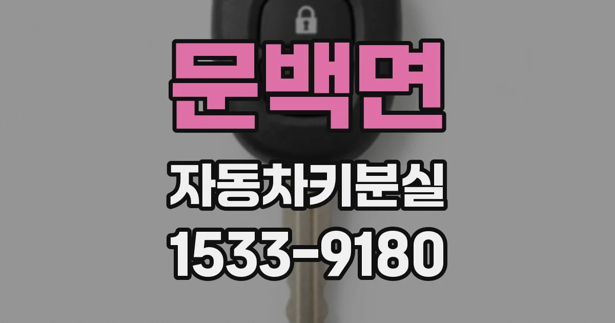 문백면 자동차키분실