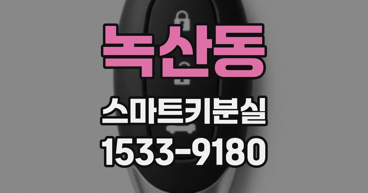 녹산동 스마트키분실