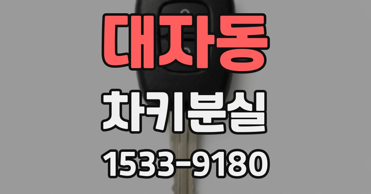 대자동 차키분실