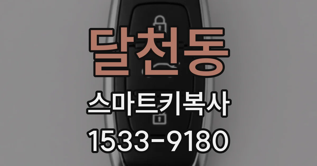 달천동 스마트키복사