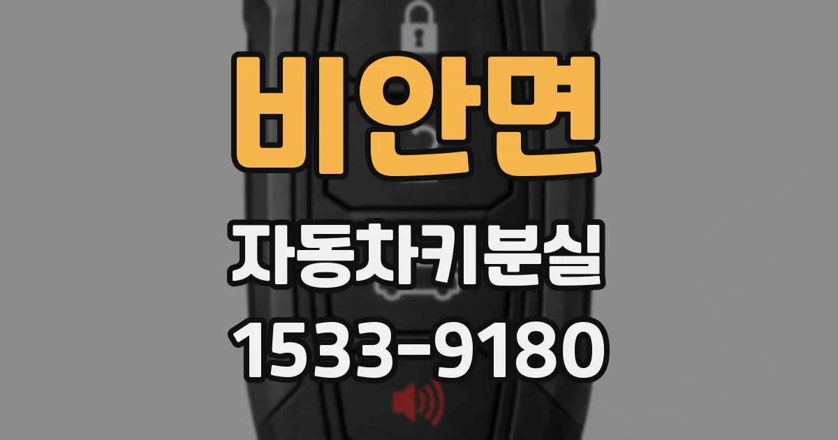 비안면 자동차키분실
