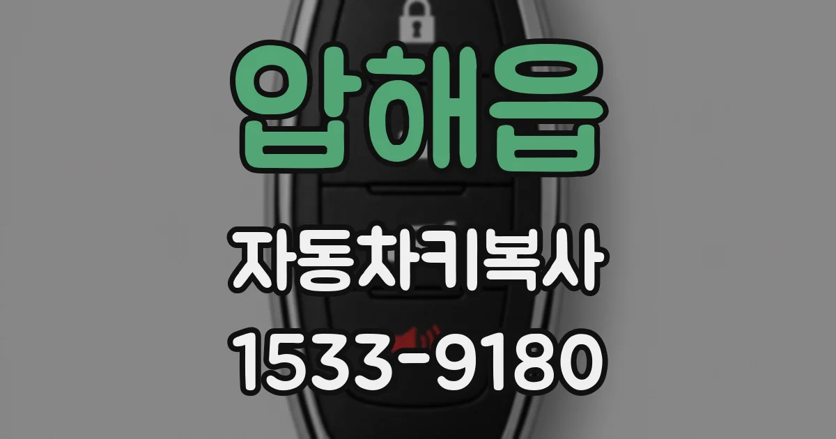압해읍 자동차키복사