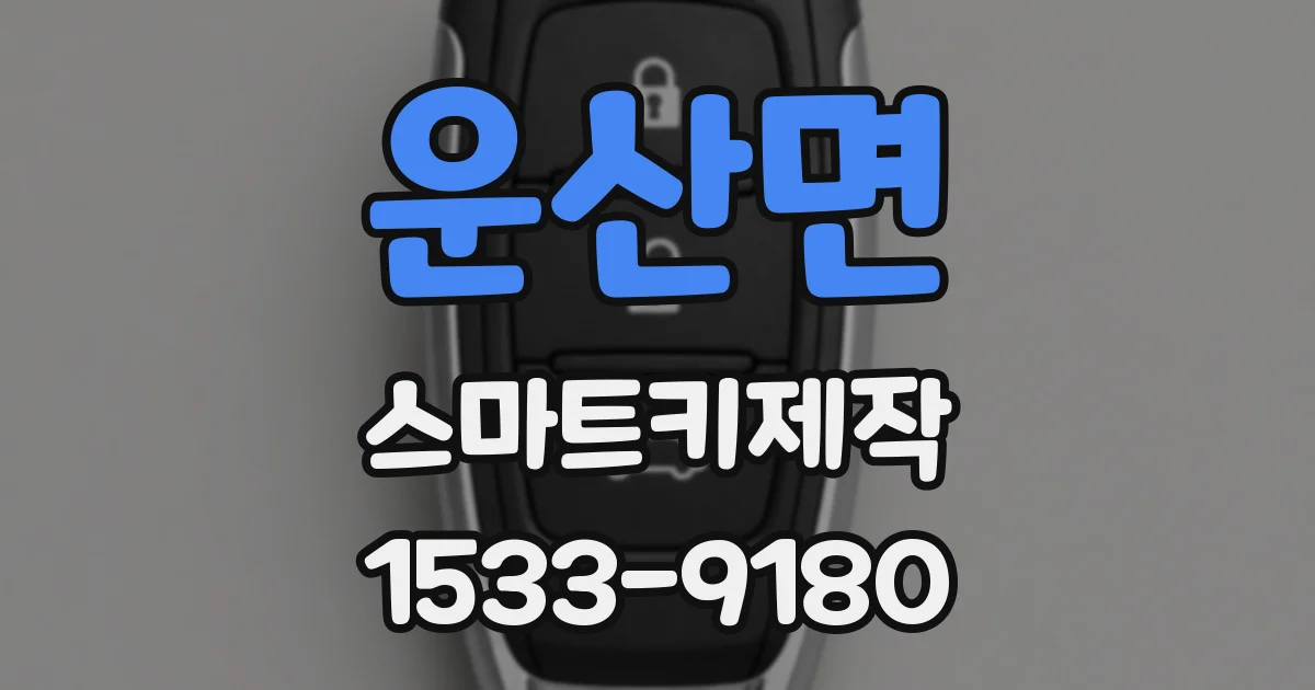 운산면 스마트키제작