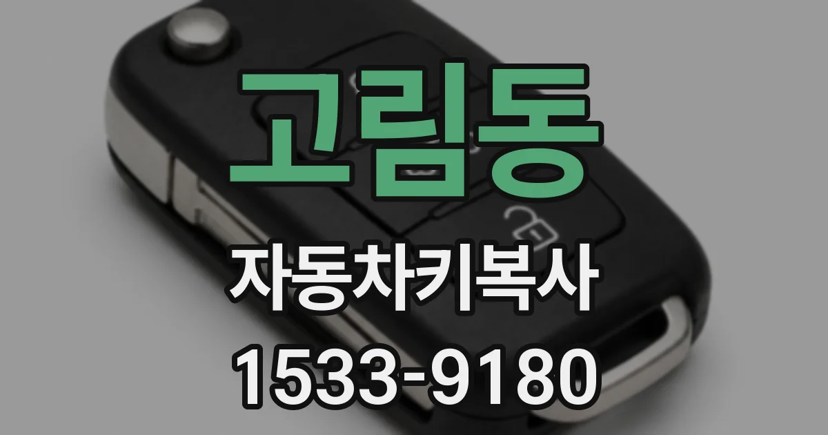 고림동 자동차키복사