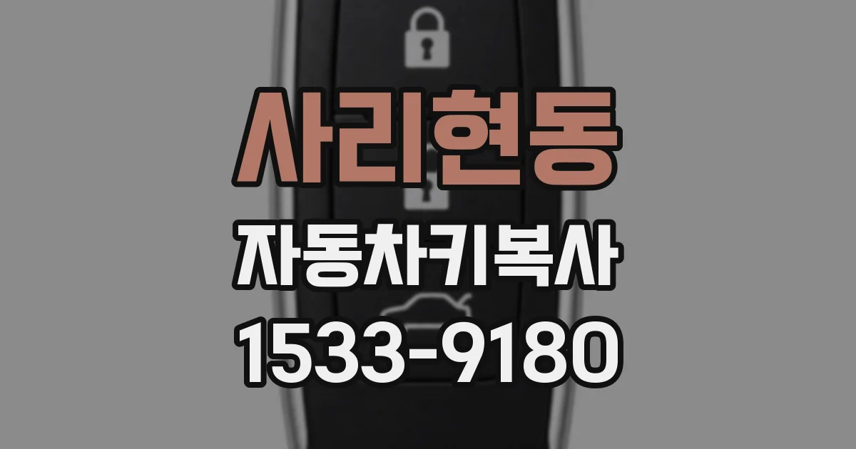 사리현동 자동차키복사
