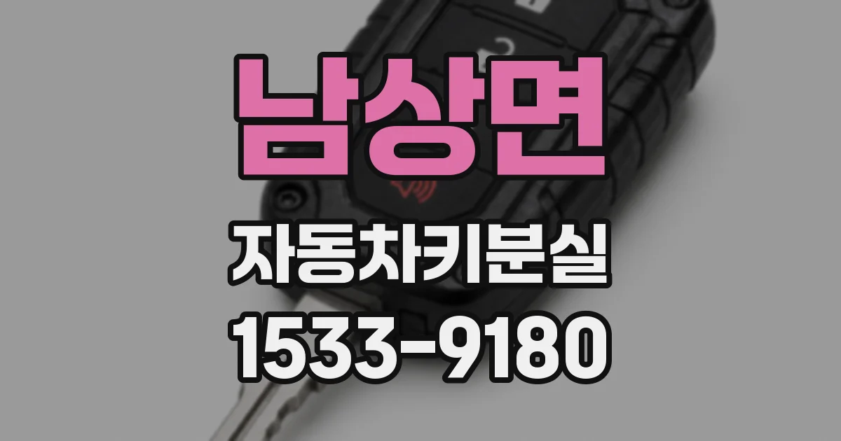 남상면 자동차키분실