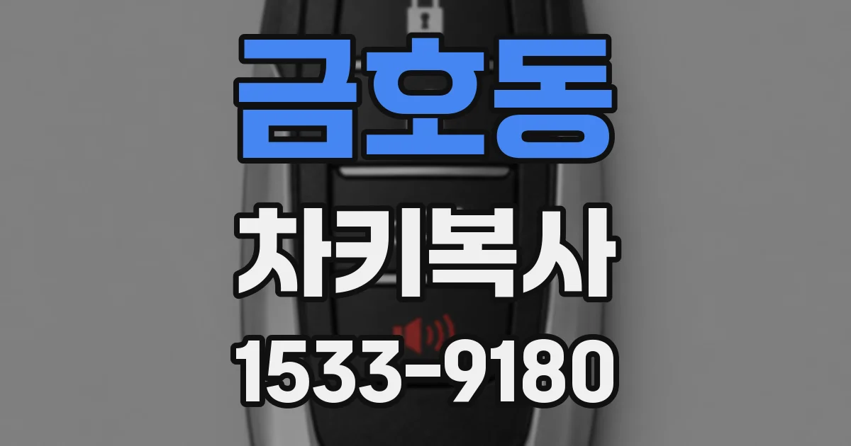 금호동 차키복사