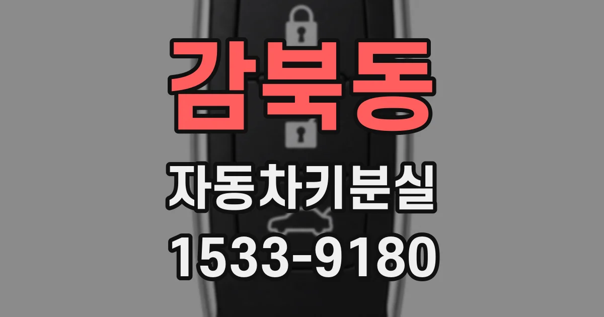 감북동 자동차키분실