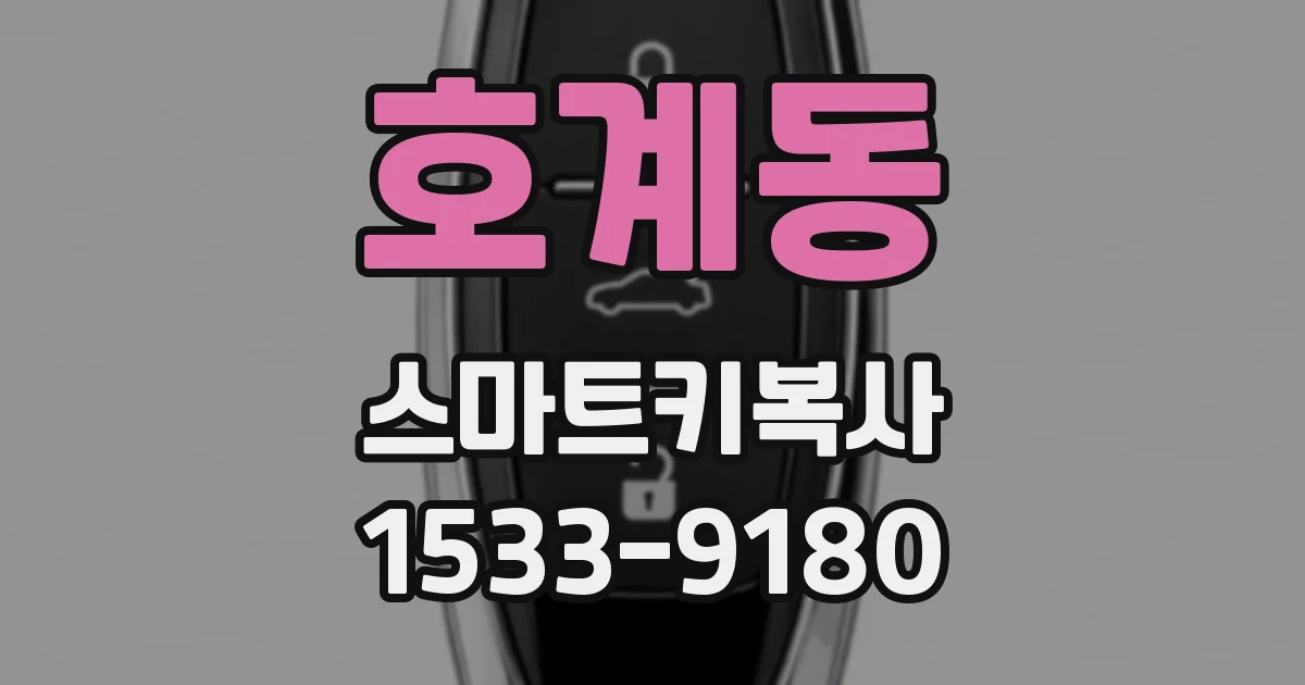 호계동 스마트키복사