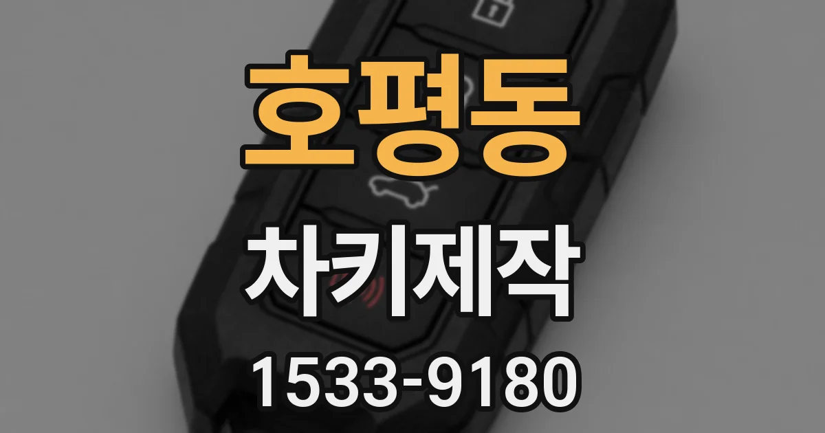 호평동 차키제작
