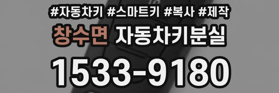 창수면 자동차키분실