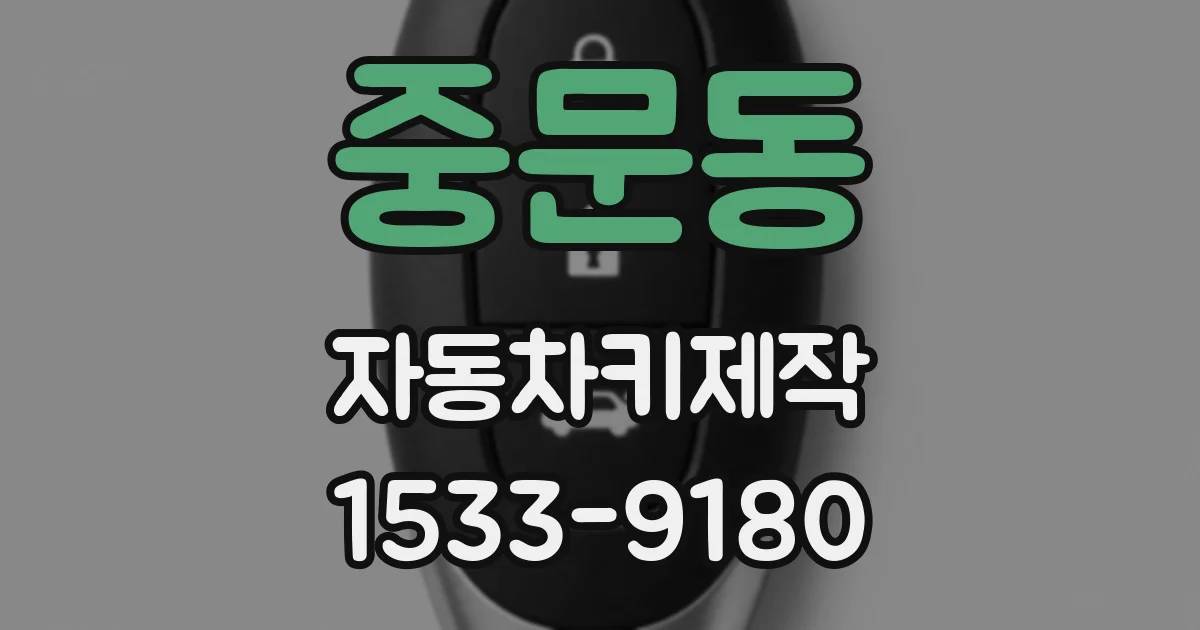 중문동 자동차키제작