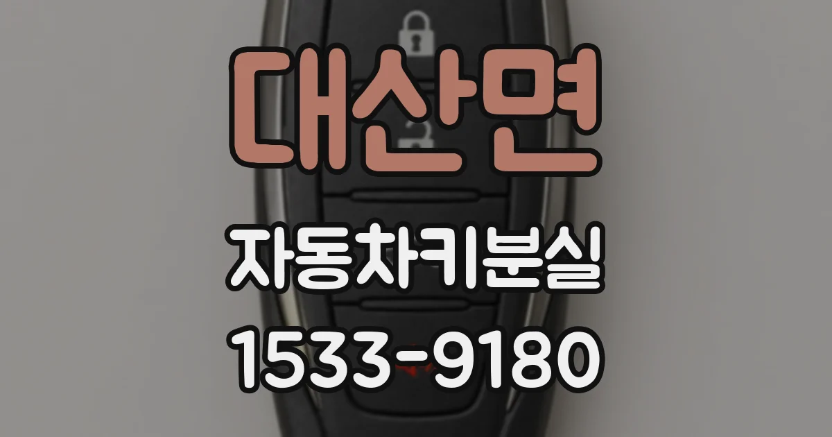 대산면 자동차키분실