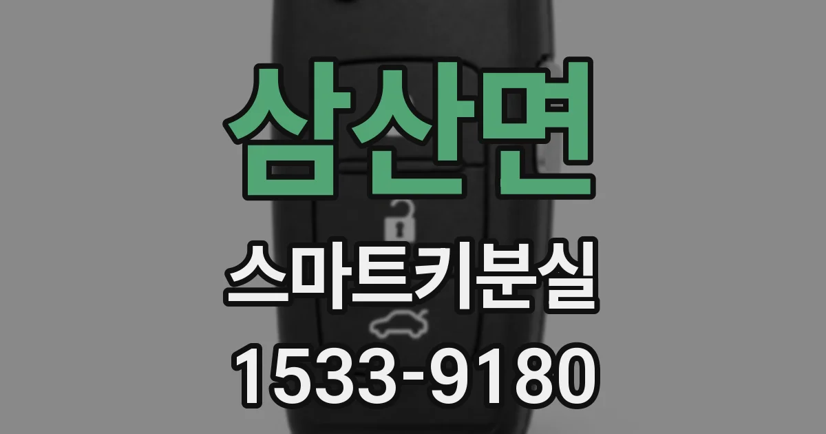 삼산면 스마트키분실