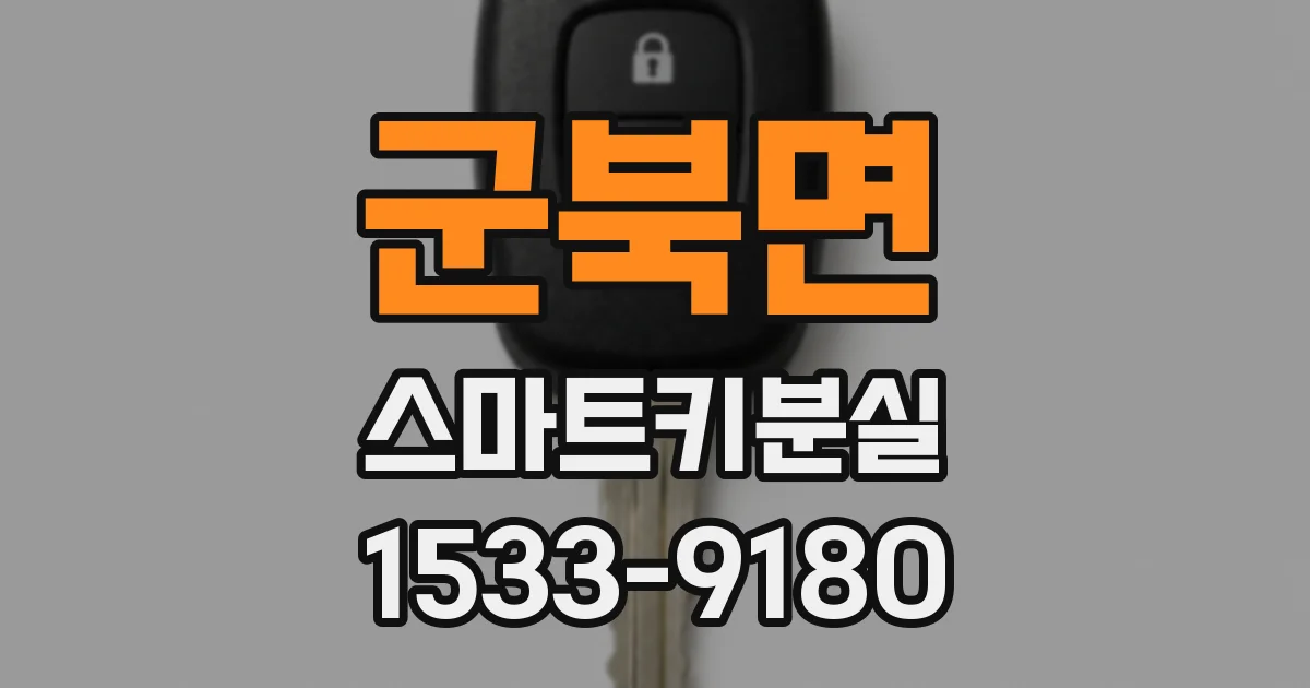 군북면 스마트키분실