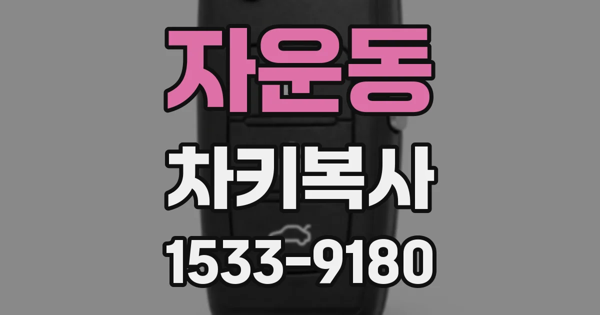 자운동 차키복사