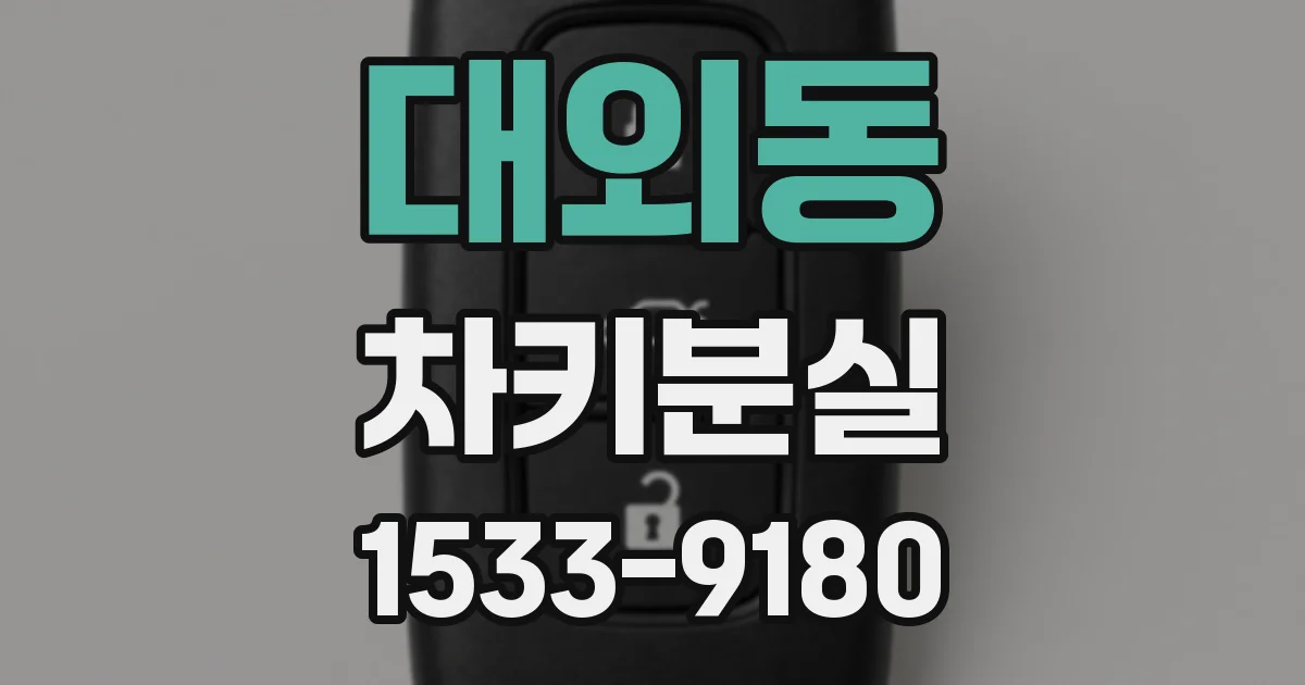대외동 차키분실