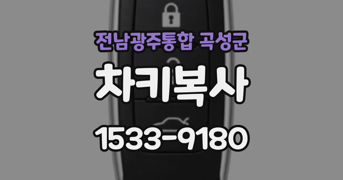 전남광주통합 곡성군 차키복사