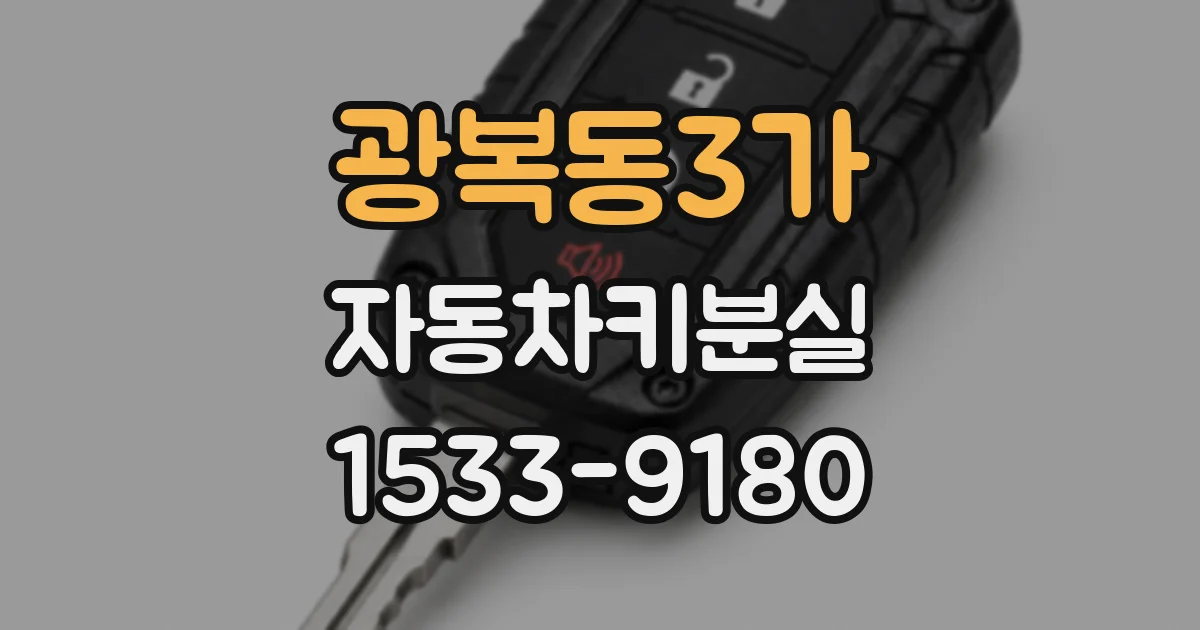 광복동3가 자동차키분실