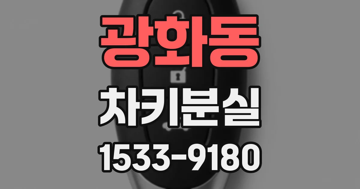 광화동 차키분실