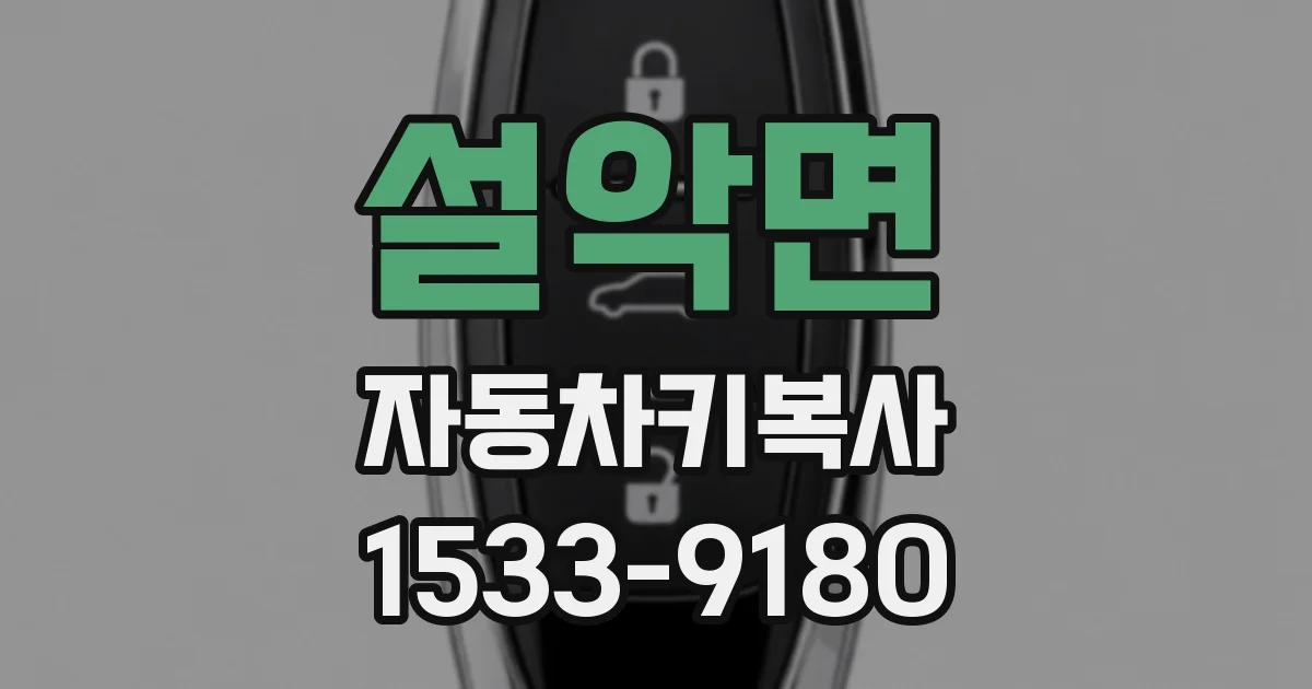 설악면 자동차키복사