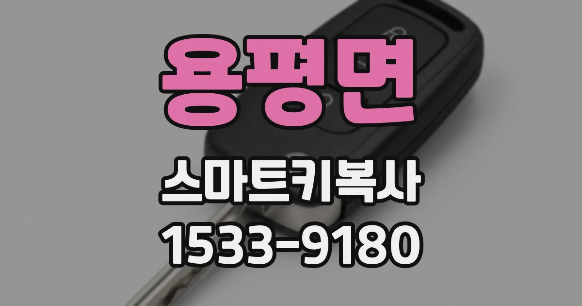 용평면 스마트키복사