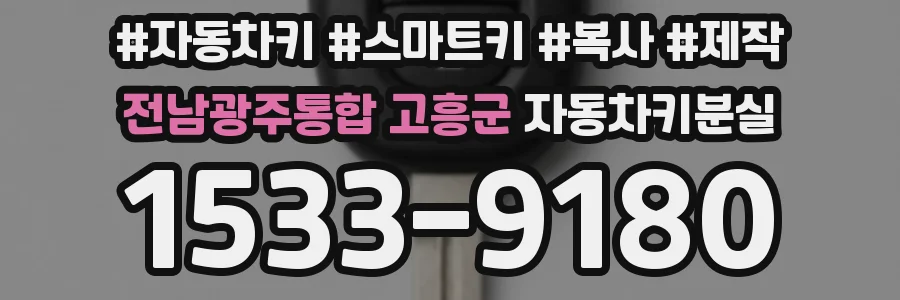 전남광주통합 고흥군 자동차키분실