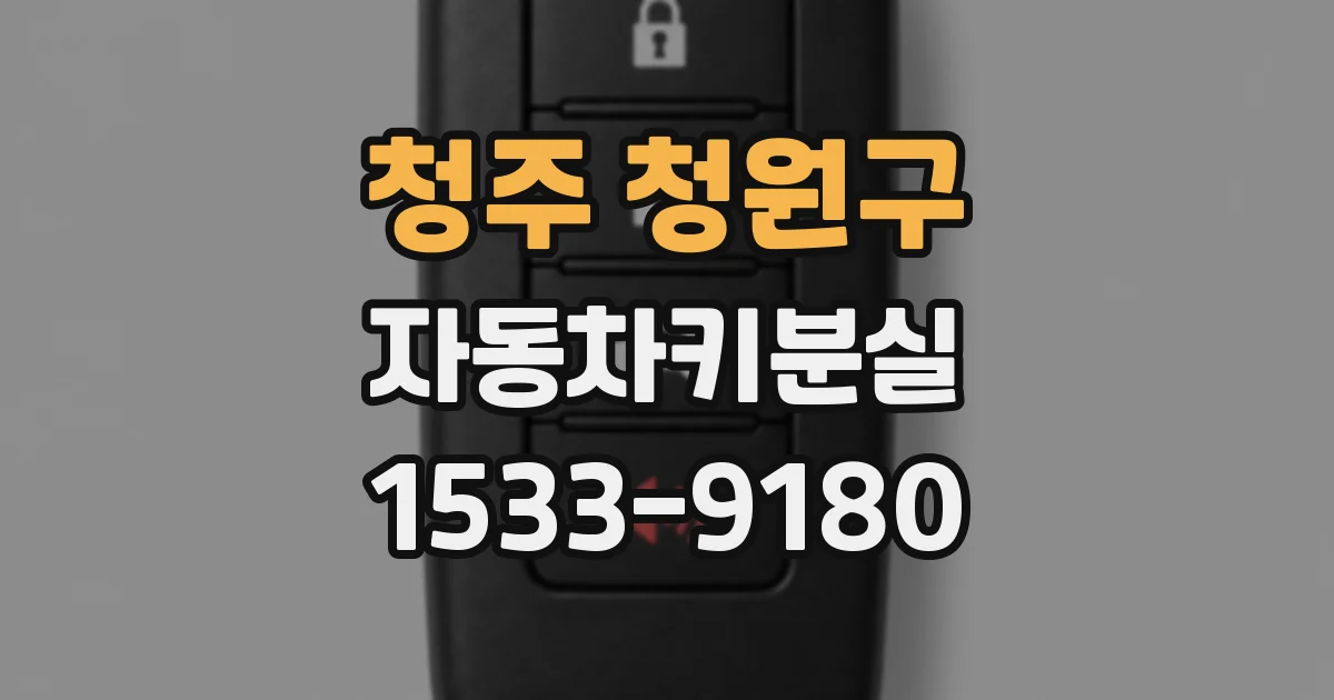 청주 청원구 자동차키분실