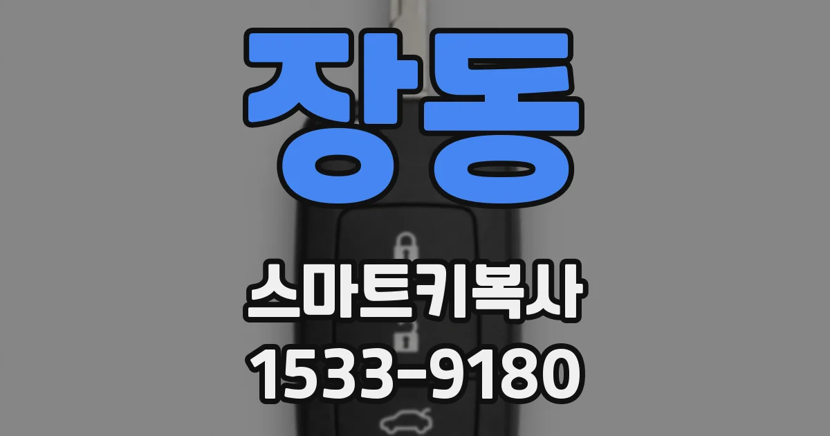 장동 스마트키복사
