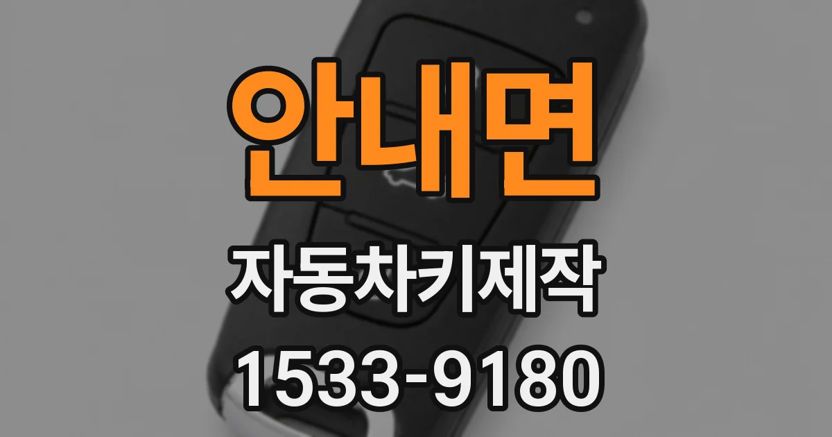안내면 자동차키제작