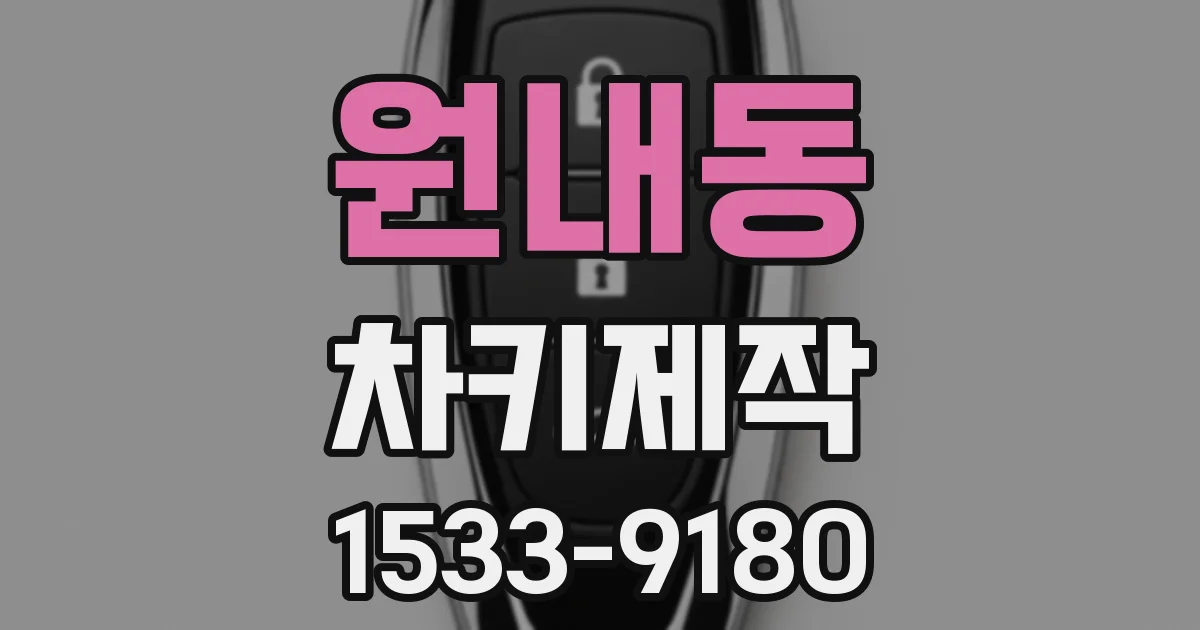원내동 차키제작