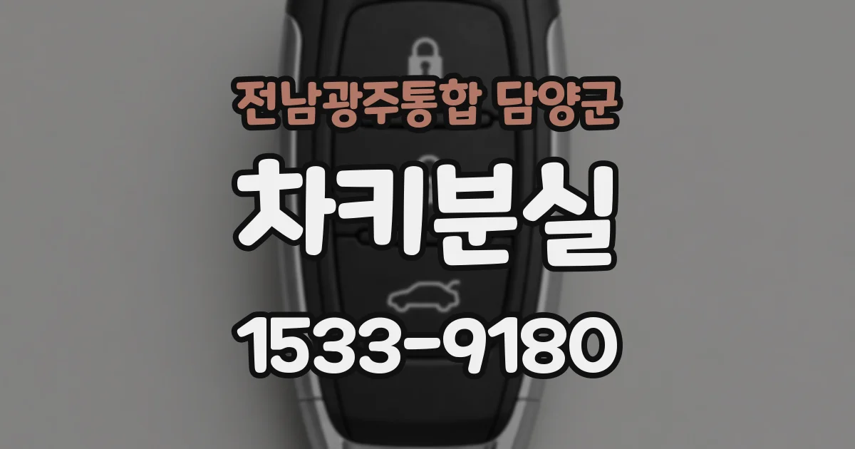 전남광주통합 담양군 차키분실
