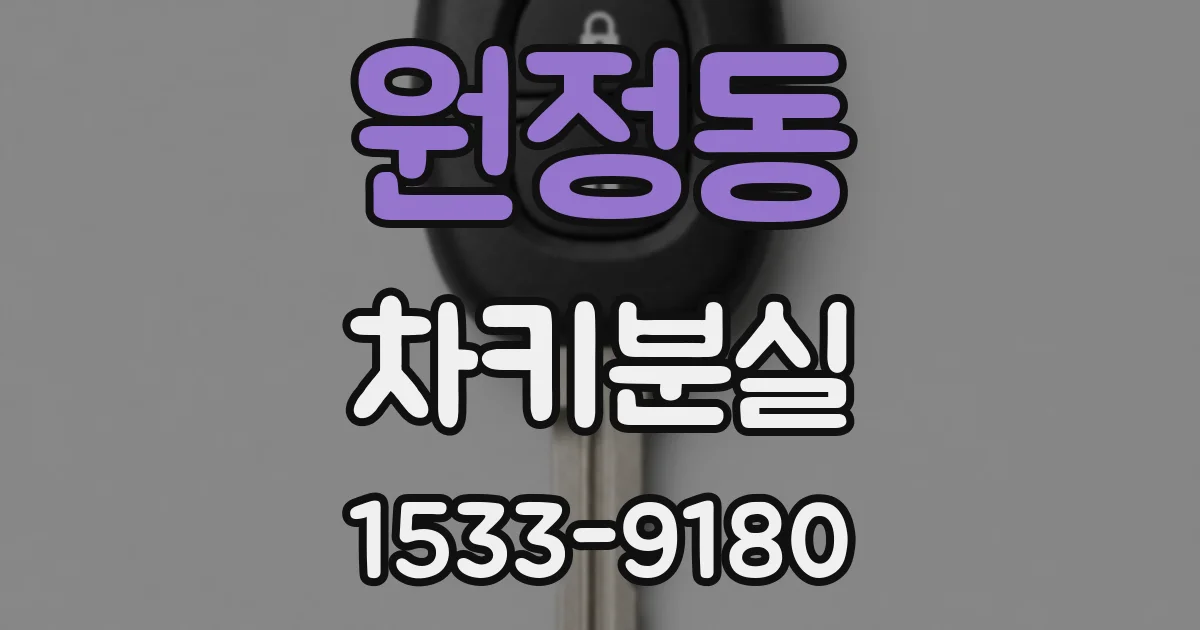 원정동 차키분실