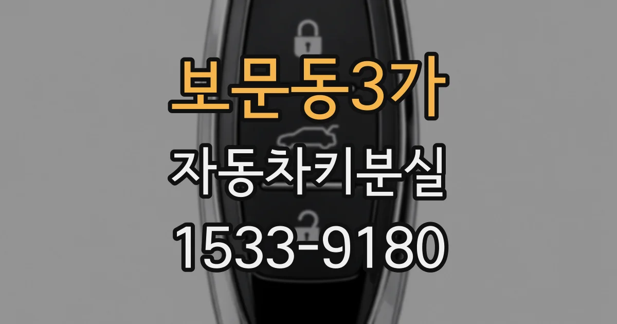 보문동3가 자동차키분실