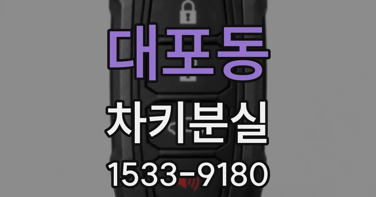 대포동 차키분실