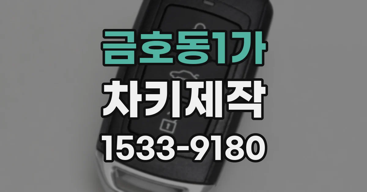 금호동1가 차키제작