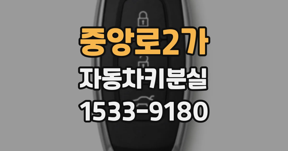 중앙로2가 자동차키분실