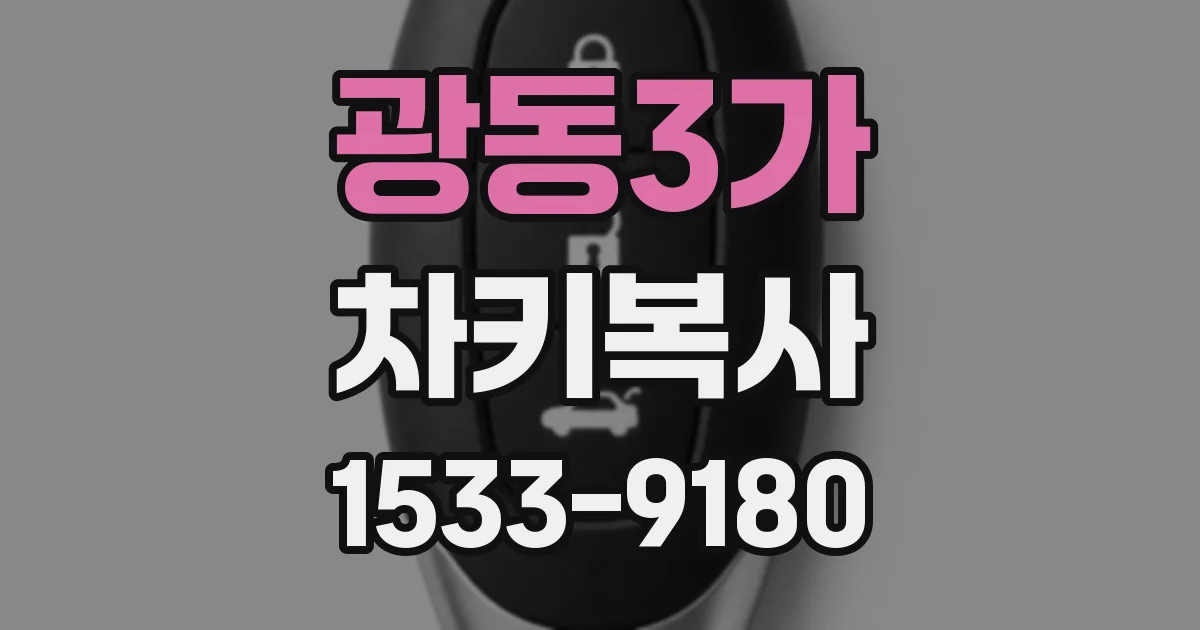 광동3가 차키복사